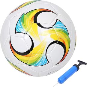 Soccer Ball Size 2,3,4,5 PU Surface Tight Weaved Vivid Color with Pump and Needle Suitable for Training Practice or Gift
