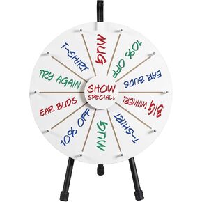Wheel Spinning Wheel for Prizes - Spin The Wheel Game for Trade Shows, Corporate Functions, Fundraisers and Promotional Campaigns (Dry Erase, 21 Inch) (Chalkboard, 14 in) in Saudi Arabia