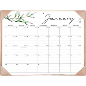Large Desk Calendar 2025-2026 with Desktop Mat, Cabbrix Desk Pad Calendar 21 x 16-1/2 Inch Runs From January 2025 to June 2026, Desk Blotter Calendar for Home School and Office