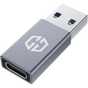 GRAUGEAR [10Gbps] USB C Female to USB A Male Adapter, 10Gbps Double Sided Data Transfer Support, 3A Fast Charging, USB 3.2 Gen 2 USB A to USB C Adapter, Compatible with PC, Laptop [G-AD-CTA-10G]