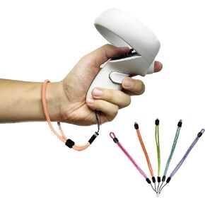 أغطية معصم بديلة محسنة لجهاز التحكم Oculus Quest 2 Gen، أشرطة يد عاكسة مع سدادة سوداء من الراتنج، حبال معصم بديلة قابلة للتعديل لوحدة تحكم Oculus (أرجواني) in Kuwait