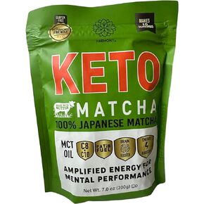 Harmony, Keto Matcha, Pure Japanese Matcha to Amplify Energy and Mental Performance, Instant Drink Mix Packet, 68mg of Caffeine per Serving, 7.0 OZ in Saudi Arabia