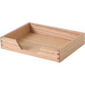 Wood Letter-Size Tray for Office Desktop Organizer - Wooden Front-Load Documents Tray for Mail, Paper, File, Magazine, Pen,Notebook Storage Paper Holder Trays Dark(DGTU-DK)