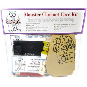 Monster Clarinet Care and Cleaning Kit | Wood or Composite, Cork Grease, and More! Everything You Need to Take Care of Your Clarinet in Kuwait