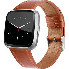 أحزمة جلدية متوافقة مع أساور Fitbit Versa 2 وأساور المعصم Versa Lite، حزام جلد بديل كلاسيكي من Fitbit Versa SE للنساء والرجال in Kuwait