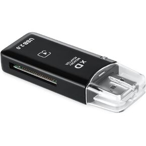 eTECH USB2.0 Black Color High Speed xD Memory Card Reader Supports Olympus and Fuji XD Picture Card 1GB 2GB