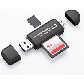 Acuvar Super High Speed All-in-1 USB Memory Card Reader/Writer for All Cards SD/SDHC, Micro SD, CF, XD, MS/Pro & Duo Cards Plug N Play, Apple and Windows Compatible, Powered by USB