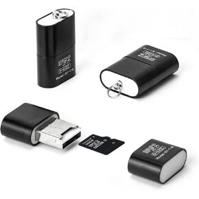 [3 Pack] Card Reader for Android,Micro SD Card to USB Adapter, TF Card Reader with Mini Size for Camera Memory Card Reader, Wansurs Card Reader for PC Laptop (Black)