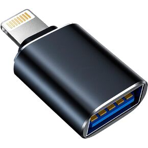 Apple Lightning to USB Camera Adapter, USB 3.0 OTG Cable for iPhone/iPad to Connect Card Reader, USB Flash Drive, U Disk, Keyboard, Mouse, Hubs, MIDI, Plug & Play