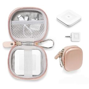 Credit Card Reader Case for Square Contactless Chip Reader, Chip Reader Scanner, USB Cables Small Accessories, Mesh Pocket, Secure Elastic Strap, Easy to go Carabiner