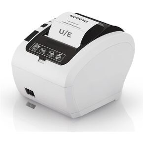 MUNBYN Receipt Printer, Thermal Receipt Printer Works with Windows Mac Chromebook Linux Cash Drawer, USB/Ethernet Port 80mm Printer for POS, High Speed Auto Cutter Wall Mount, ESC/POS, ITPP047
