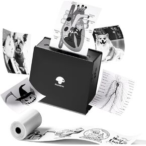 Phomemo Label Maker, M02 Pocket Mini Inkless Sticker Printer, Portable Thermal Printer with Bluetooth, Sticky Note Printer for Notes, Gifts, Journals, Planners, Scrapbooking, Gifts