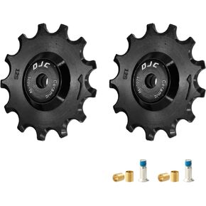DJC 12 Speed Bike Ceramic Bearing Pulley Wheel 2pcs Guide Roller Jockey 11T 12T 13T 14T MTB Road Bike Rear Derailleur for Shimano for Sram Pulley