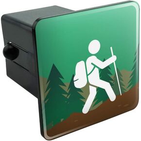 GRAPHICS & MORE Hiker Hiking Symbol Mountain Nature Tow Trailer Hitch Cover Plug Insert 1 1/4 inch (1.25")