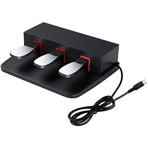 3-Pedal For Digital Keyboards Pianos,Three Foot Pedal Unit Compatible With Yamaha P125, P121, P515, DGX670 Electric Digital Pianos