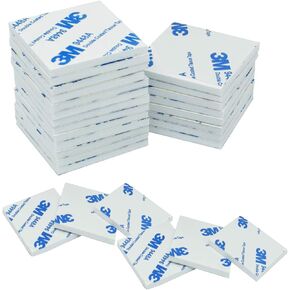 شريط تثبيت إسفنجي مزدوج الجوانب مقاس 27 × 27 مم، 100 قطعة شريط إسفنجي قوي مقاوم للماء، للسيارة والمنزل وديكور المكتب والحرف اليدوية وجدران ألبوم الصور in Kuwait