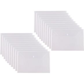 11 x 17 Clear Large Plastic Envelopes Document File Storage Holder 40 Pack Hook Loop Closure