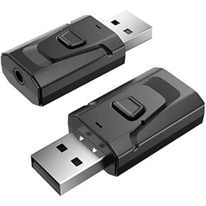 4-in-1 Bluetooth 5.0 Transmitter Receiver Wireless USB Aux Audio Transmitter Adapter for TV/Home Audio System