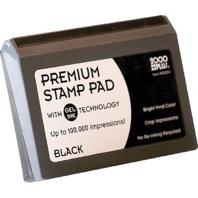 2000 PLUS Stamp Pad, Gel, Size #2, Black Ink (030256)