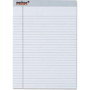 TOPS Prism Writing Pads, 8-1/2" x 11-3/4", Legal Rule, Blue, Perforated, 50 Sheets, 12 Pack (63120)