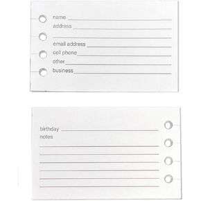 Meadowsweet Kitchens Address Book Refill Pages for Tracking Contact Details, 60 Entry Pages - Size 2 1/2" x 4.25"