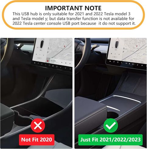 محور USB LED 5 في 1 مناسب لـ Tesla 2021 2022 2023 Model 3 Model y محطة إرساء متوافقة مع مستشعر ذكي لوحدة التحكم المركزية، ملحقات مطورة in Kuwait