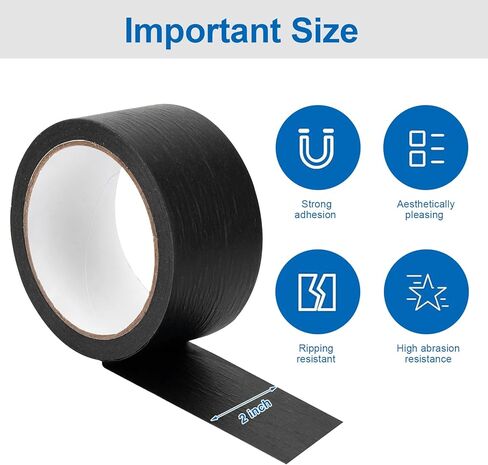 2 قطعة شريط ربط الكتاب 2 بوصة شريط إصلاح الكتاب الأسود شريط القماش شريط واسع للكتاب شريط العمود الفقري للكتب واللوازم اليومية والملفات in Kuwait