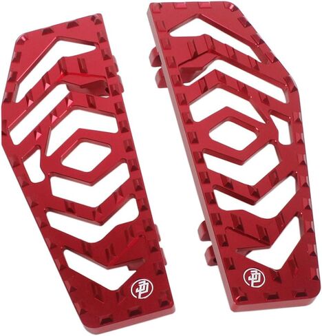 POWERJAMES 13.5 بوصة زرقاء CNC Geomatry Big Rider's Floorboard Foot Pedal Pad Controls Fits for Harley Touring 12-17 Softail FL، FLD و86-Later Touring Models (أزرق) in Saudi Arabia