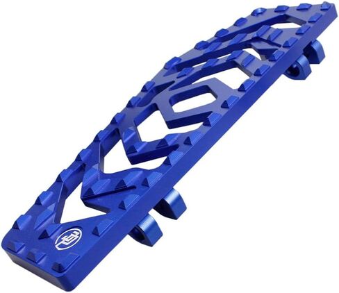 POWERJAMES 13.5 بوصة زرقاء CNC Geomatry Big Rider's Floorboard Foot Pedal Pad Controls Fits for Harley Touring 12-17 Softail FL، FLD و86-Later Touring Models (أزرق) in Saudi Arabia