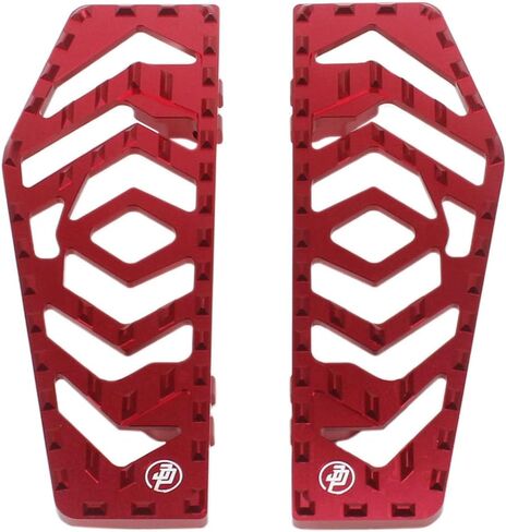 POWERJAMES 13.5 بوصة زرقاء CNC Geomatry Big Rider's Floorboard Foot Pedal Pad Controls Fits for Harley Touring 12-17 Softail FL، FLD و86-Later Touring Models (أزرق) in Saudi Arabia