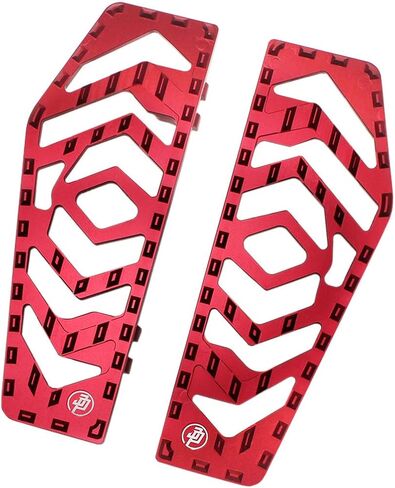 POWERJAMES 13.5 بوصة زرقاء CNC Geomatry Big Rider's Floorboard Foot Pedal Pad Controls Fits for Harley Touring 12-17 Softail FL، FLD و86-Later Touring Models (أزرق) in Saudi Arabia