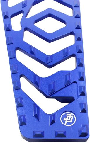 POWERJAMES 13.5 بوصة زرقاء CNC Geomatry Big Rider's Floorboard Foot Pedal Pad Controls Fits for Harley Touring 12-17 Softail FL، FLD و86-Later Touring Models (أزرق) in Saudi Arabia