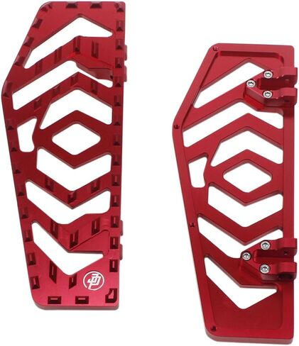 POWERJAMES 13.5 بوصة زرقاء CNC Geomatry Big Rider's Floorboard Foot Pedal Pad Controls Fits for Harley Touring 12-17 Softail FL، FLD و86-Later Touring Models (أزرق) in Saudi Arabia