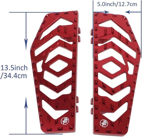 POWERJAMES 13.5 بوصة زرقاء CNC Geomatry Big Rider's Floorboard Foot Pedal Pad Controls Fits for Harley Touring 12-17 Softail FL، FLD و86-Later Touring Models (أزرق) in Saudi Arabia