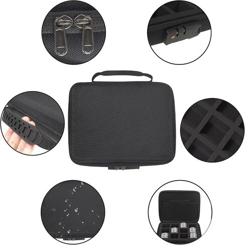MUODR 30mm Coin Holders for Collectors, 180 Pieces Coin Capsule with 5 Size Gasket,Coin Storage Case,Coin Collection Supplies For Dime,Cent,Nickel,Quarter,Small Dollar in Saudi Arabia