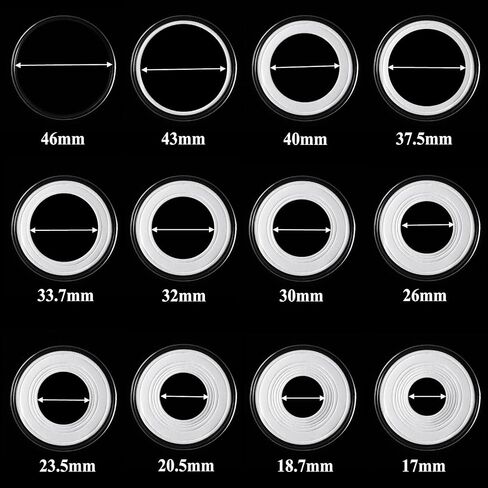 MUODR 30mm Coin Holders for Collectors, 180 Pieces Coin Capsule with 5 Size Gasket,Coin Storage Case,Coin Collection Supplies For Dime,Cent,Nickel,Quarter,Small Dollar in Saudi Arabia