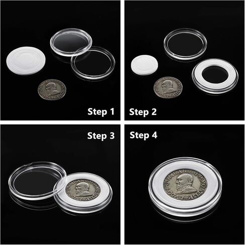 MUODR 30mm Coin Holders for Collectors, 180 Pieces Coin Capsule with 5 Size Gasket,Coin Storage Case,Coin Collection Supplies For Dime,Cent,Nickel,Quarter,Small Dollar in Saudi Arabia