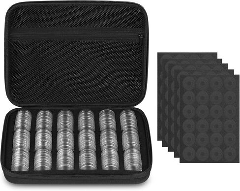 MUODR 30mm Coin Holders for Collectors, 180 Pieces Coin Capsule with 5 Size Gasket,Coin Storage Case,Coin Collection Supplies For Dime,Cent,Nickel,Quarter,Small Dollar in Saudi Arabia