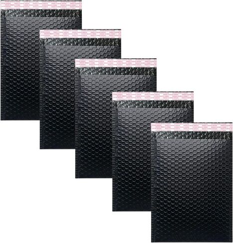 Bubble Mailers 3.5X5.9 Inch 50 Pack Small Padded Envelopes Poly Thicken Padded Self Seal Envelopes Bags(Black) in Saudi Arabia