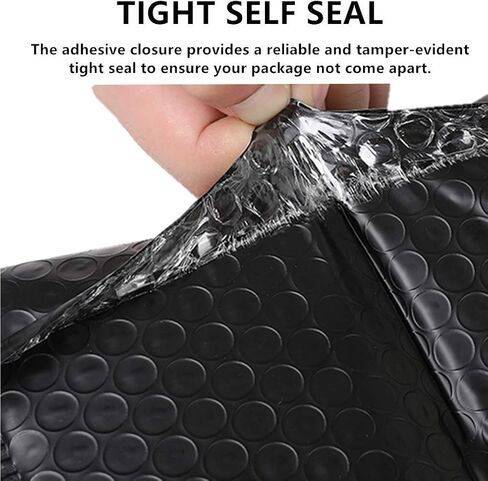 Bubble Mailers 3.5X5.9 Inch 50 Pack Small Padded Envelopes Poly Thicken Padded Self Seal Envelopes Bags(Black) in Saudi Arabia