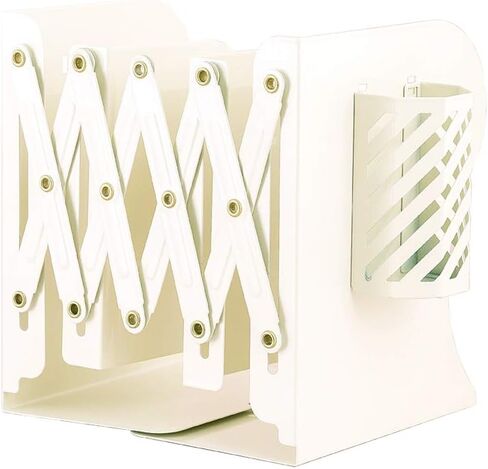 JIARI Adjustable Bookends Book Ends Stand Holder Book Storage Rack Shelf Bookend Desktop Desk Book Organizer with 1pcs Pen Holder (Black) in Saudi Arabia