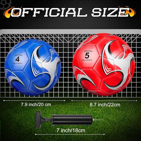 12 Pack Soccer Balls for Teen Adult Sports with Pump Cool for Teen Adult Outside Sport Training Practice Machine Game Stitched Soccer Back to School Soccer Ball Bulk in Kuwait