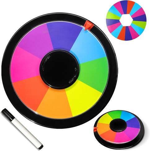 Novelty Place 10 Inch Tabletop Spinning Prize Wheel - Double Sided 8/16 Slot Spinner Card, Dry Erase Marker, Ideal for Family Gatherings, Fortune Games, Carnivals, Trade Show, and Promotional Events in Saudi Arabia