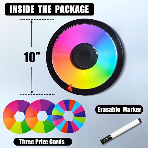 Novelty Place 10 Inch Tabletop Spinning Prize Wheel - Double Sided 8/16 Slot Spinner Card, Dry Erase Marker, Ideal for Family Gatherings, Fortune Games, Carnivals, Trade Show, and Promotional Events in Saudi Arabia