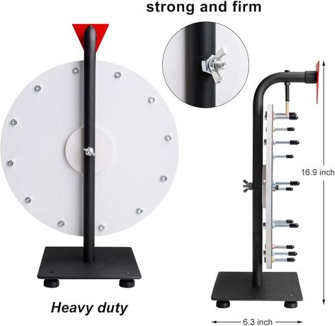 عجلة جائزة عالية التحمل مقاس 12 بوصة من Klvied، عجلة دوارة ملونة على سطح الطاولة ذات 12 فتحة مع نقرتين للنموذج، عجلة دوارة كرنفال مع أقلام مسح جافة وممحاة للعرض التجاري، لعبة Fortune Spin in Kuwait