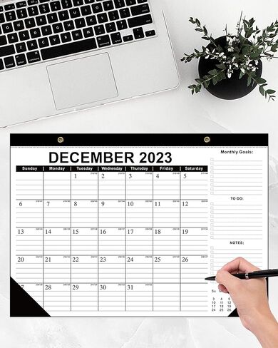 تقويم حائط 18 شهرًا - من يوليو 2023 - ديسمبر 2024، مخطط شهري 2023-24 تقويمات مكتبية مقاس 17 بوصة × 12 بوصة، تقويم كبير مع زاوية للتخطيط والتنظيم للمنزل والمكتب in Kuwait