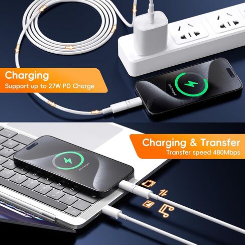 5 عبوات لمحول Lightning Female إلى USB C Male، لمحول Lightning إلى Type C لأجهزة iPhone 15/15 Pro/15 Pro Max/15 Plus، وiPad Air، وSamsung، ودعم نقل البيانات والشحن السريع PD in Kuwait
