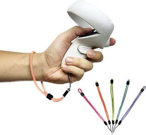 أغطية معصم بديلة محسنة لجهاز التحكم Oculus Quest 2 Gen، أشرطة يد عاكسة مع سدادة سوداء من الراتنج، حبال معصم بديلة قابلة للتعديل لوحدة تحكم Oculus (أرجواني) in Kuwait