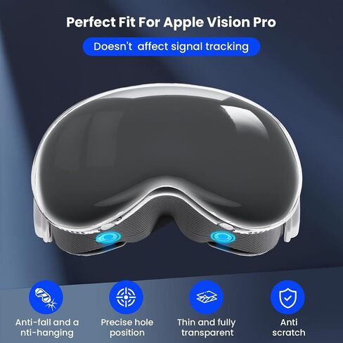 حافظة واقية لسماعة الرأس Vision Pro VR - كريستال شفاف | سليم فيت | ضد الصدمات | مكافحة بصمة | تم تصميمها بدقة - دفاع نهائي بأناقة! in Saudi Arabia