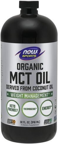 NOW Sports Nutrition, Organic MCT (Medium-chain triglycerides) Oil (in Plastic), 32-Ounce in Saudi Arabia